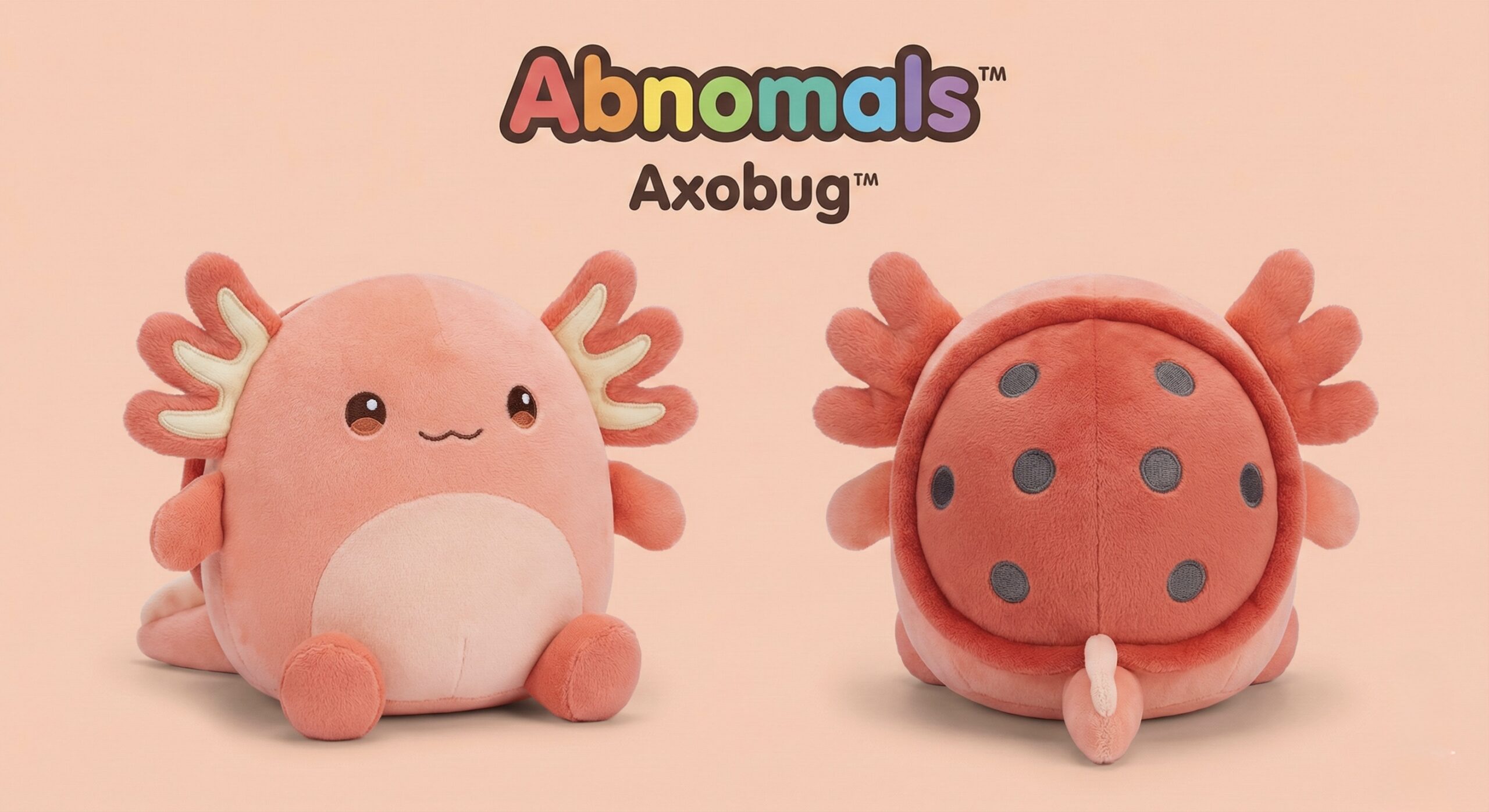 Axobug™ Hybrid Plush Toy (Axolotl and Ladybug Plush)